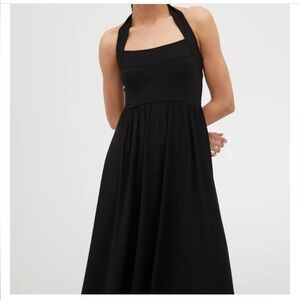 sachin and babi light blue dress Halter Neck Maxi Dress 0(SMALL) / Black